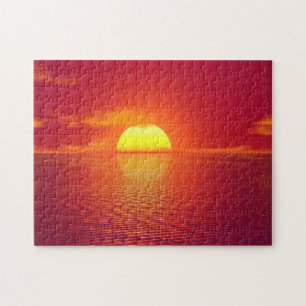 Puzzle Beau coucher de soleil sur la mer