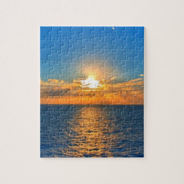 Puzzle Beau coucher de soleil sur l'océan (Vertical)