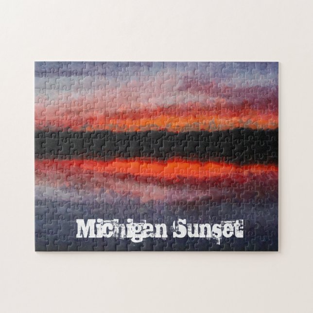 Puzzle Beau coucher du soleil du Michigan (Horizontal)