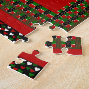 Puzzle Beau drapeau des Coeurs Kenyans
