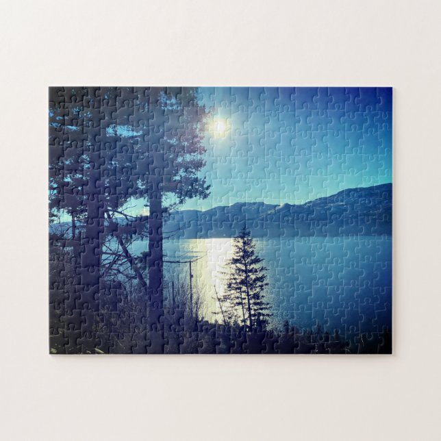 Puzzle Beau Lac d'eau Arbres Soleil Paysage Paysage Paysa (Horizontal)