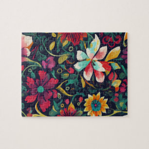 Puzzle Beau motif floral mignonne Fleurs Vintages