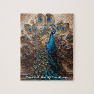 Puzzle Beau oiseau de paon de Cute Boho