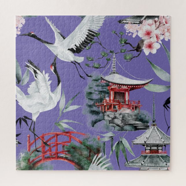 Puzzle Beau oiseau japonais (Vertical)
