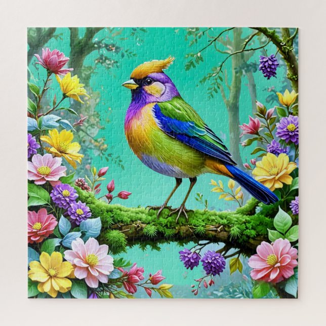 Puzzle Beau oiseau tropical (Vertical)