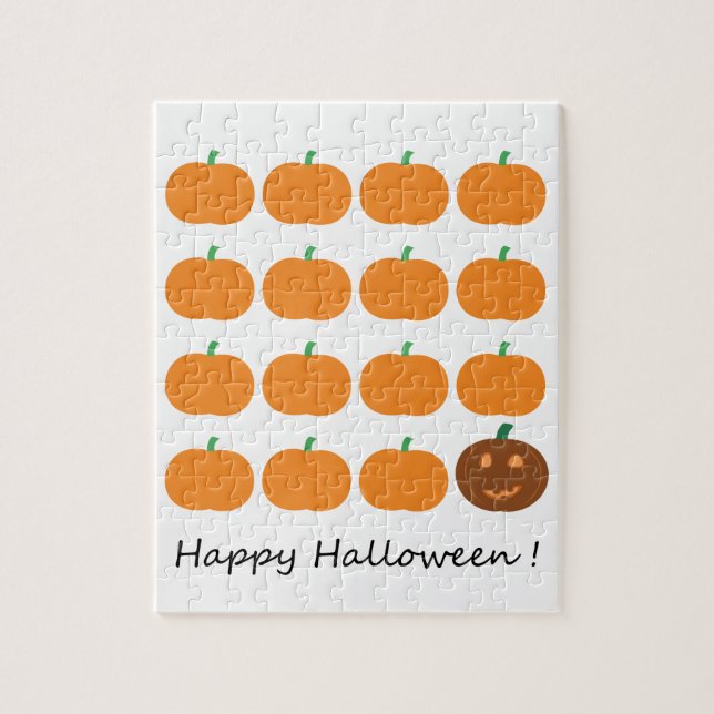 Puzzle Beau Patch Citrouille Halloween (Vertical)