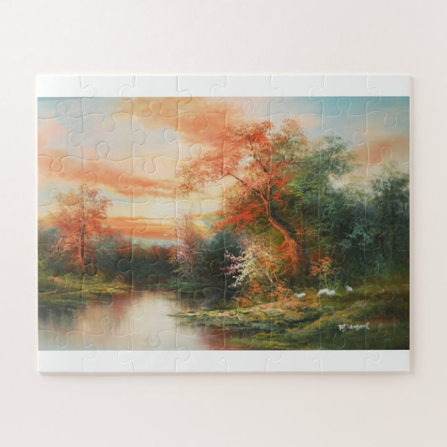 Puzzle Beau paysage au coucher du soleil (Horizontal)