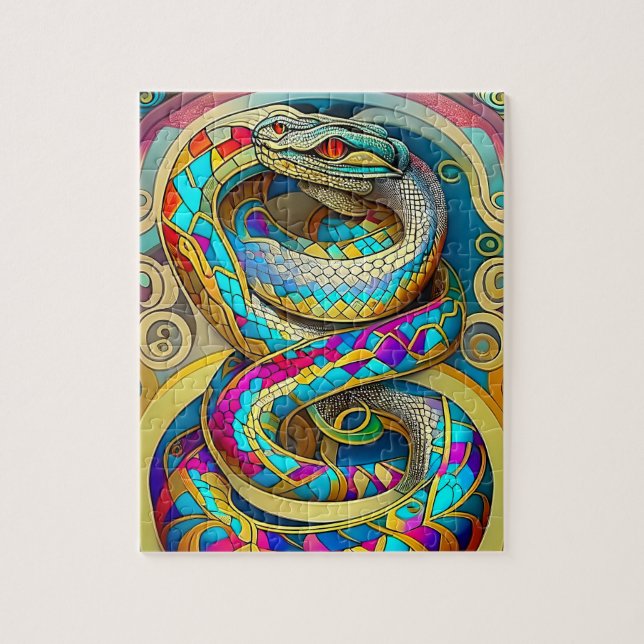 Puzzle Beau serpent Art Déco (Vertical)