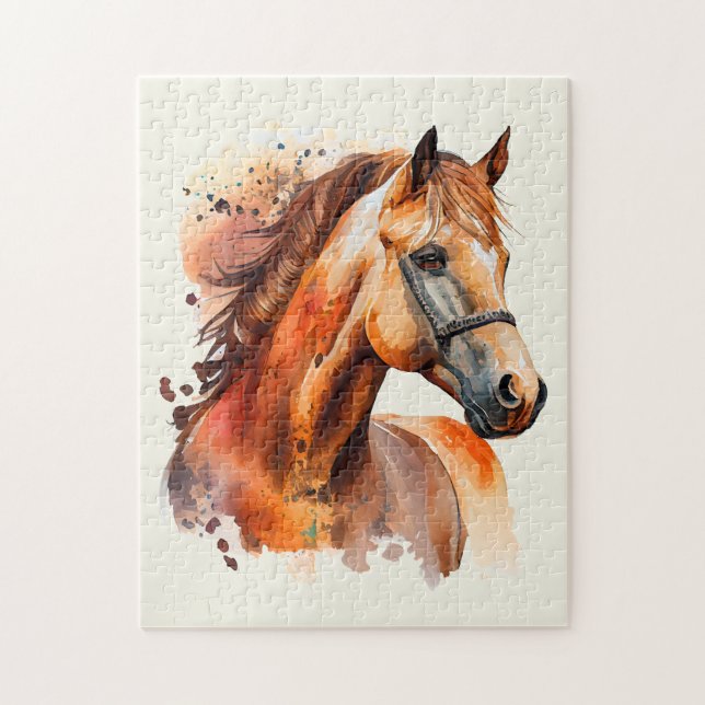 Puzzle Beau Sorrel Horse Portrait (Vertical)