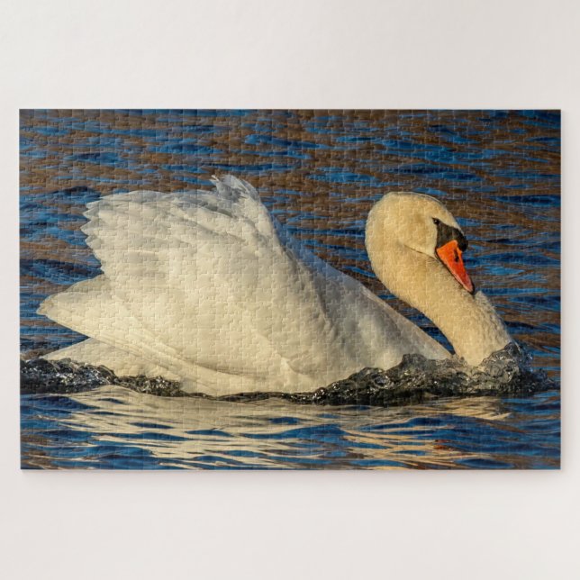 Puzzle Beau Swan et eau Bleue (Horizontal)