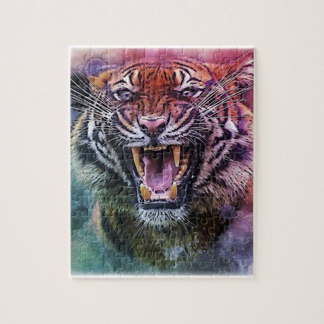Puzzle Beau tigre Bengale en croissance (Vertical)