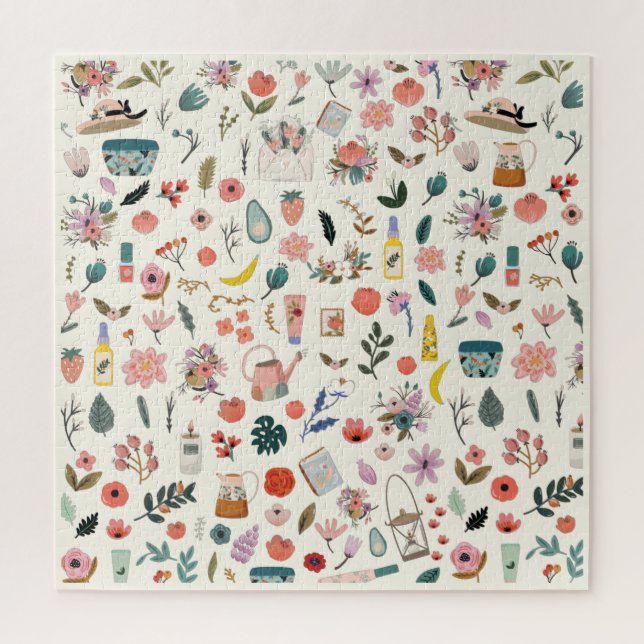 Puzzle Beauté botanique et Motif de la nature florale (Vertical)