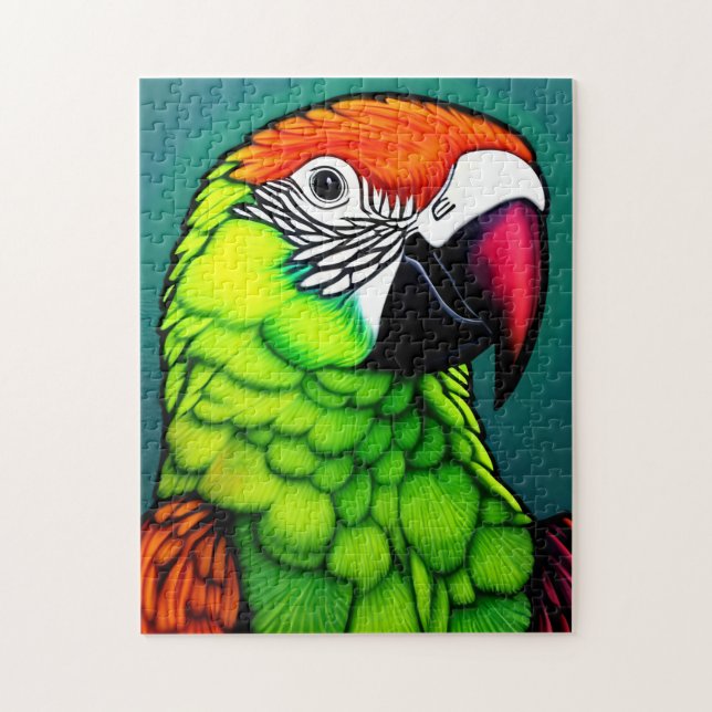 Puzzle Beauté de la forêt tropicale : Parrot sauvage exot (Vertical)
