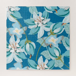 Puzzle Beauté d'un motif rétro à motifs floraux dans un d