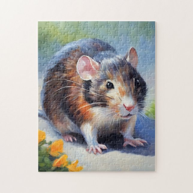 Puzzle Beauté Rat Impressionnisme Art (Vertical)