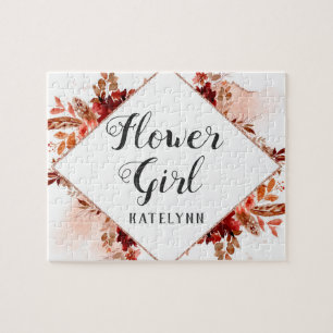 Puzzle Beauté Rustique Floral encadré Bohème Fille Fleur