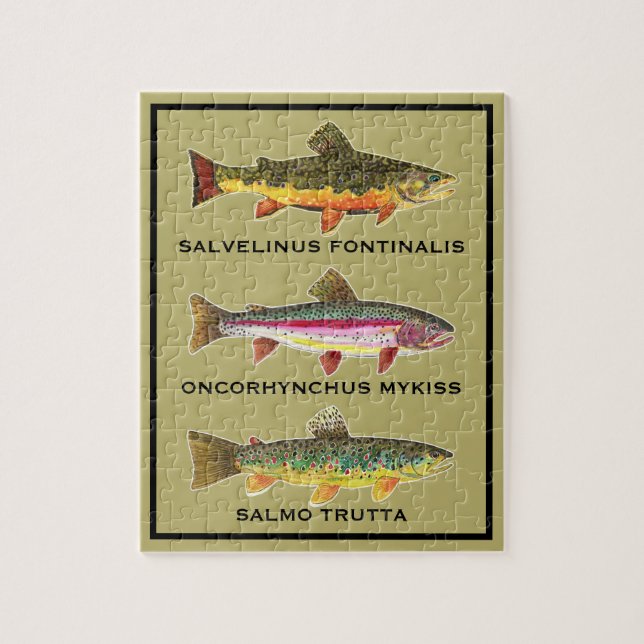 Puzzle Beautiful Trout - Brook, Rainbow, Brown (Vertical)