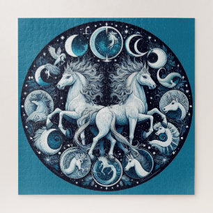 Puzzle "Beaux chevaux mystiques" 15