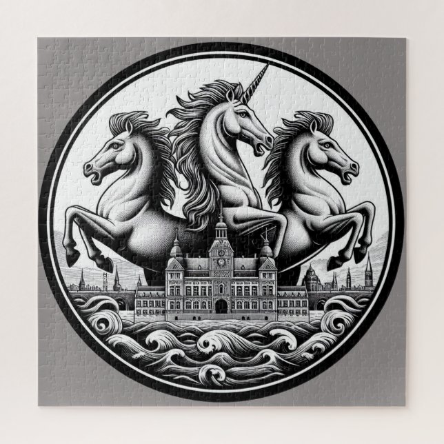 Puzzle "Beaux Chevaux Mystiques" 17 (Vertical)