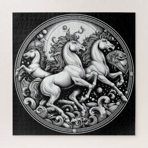 Puzzle "Beaux chevaux mystiques" 18