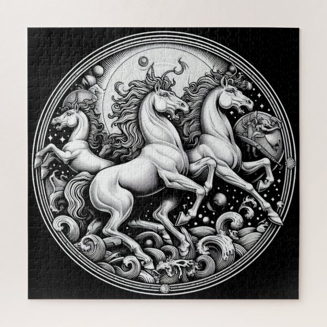 Puzzle "Beaux chevaux mystiques" 18 (Vertical)