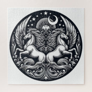 Puzzle "Beaux chevaux mystiques" 29