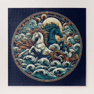 Puzzle "Beaux chevaux mystiques" 31