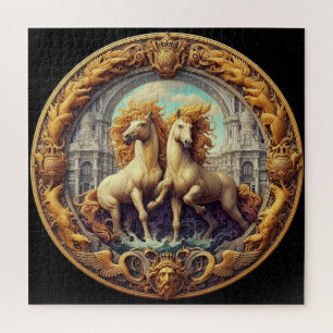 Puzzle "Beaux chevaux mystiques" 48