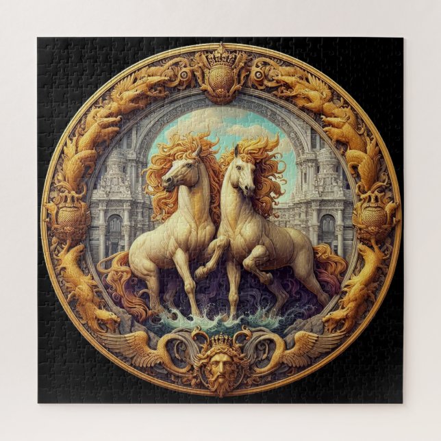 Puzzle "Beaux Chevaux Mystiques" 48 (Vertical)