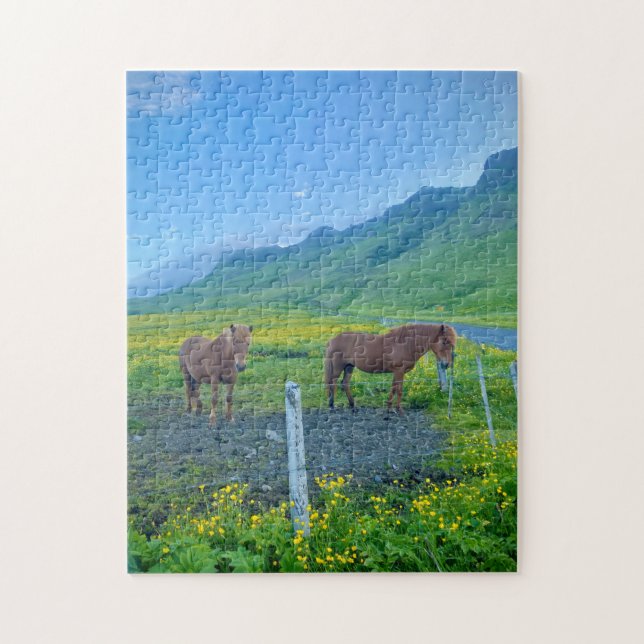 Puzzle Beaux Chevaux, Paysage Pittoresque (Vertical)
