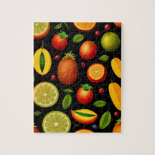 Puzzle Beaux fruits Motifs colorés tropicaux