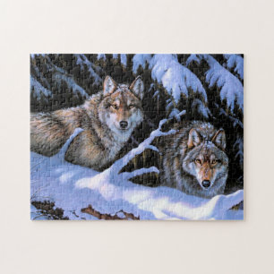 Puzzle Beaux tableaux de deux loups