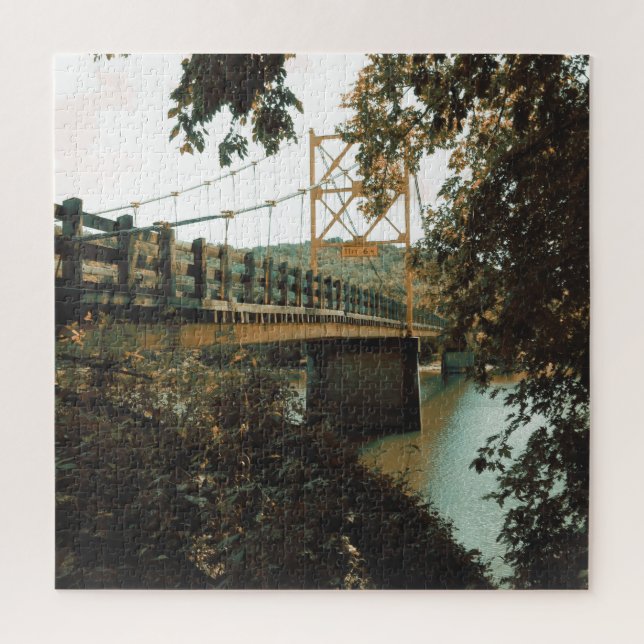 Puzzle beaver bridge in eureka springs (Vertical)