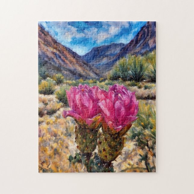Puzzle Beavertail Cactus Bloom Black Canyon (Vertical)