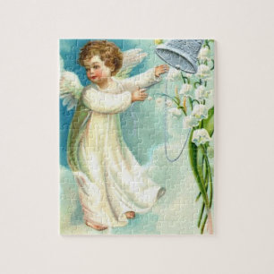 Puzzle Bébé Ange Avec Cloche Bleue