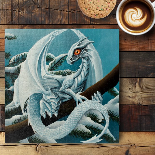 Puzzle Bébé Dragon d'hiver blanc (Créateur téléchargé)