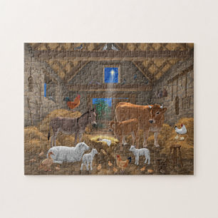 Puzzle Bébé Jésus Manger Nativité de Noël