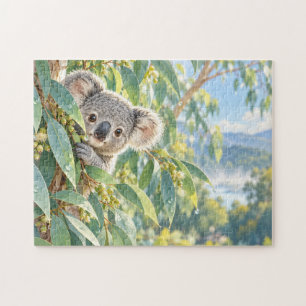 Puzzle Bébé Koala Feuillage d'Eucalyptus Art de la Nature