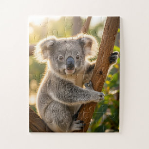 Puzzle Bébé koala s'accrochant à un arbre