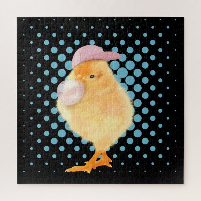 Puzzle Bébé mignon poule rose Bubblegum (Vertical)