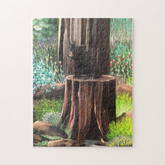 Puzzle Bébé ours sur l'énigme de souche