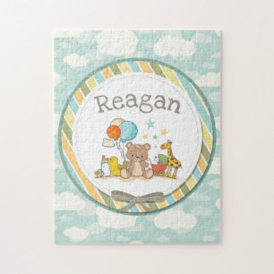 Puzzle Bébé personnalisé Teddy Ours Giraffe caoutchouc Du