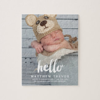 Puzzle Bébé photo mignonne Faire-part de naissance