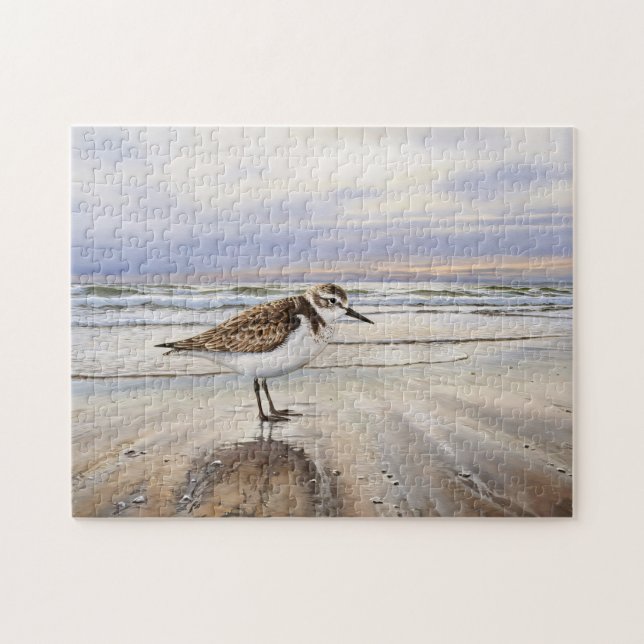 Puzzle Bécasseau sur le Beach Bird Art (Horizontal)