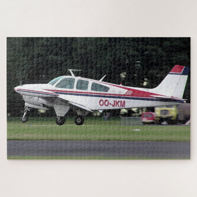 Puzzle Beechcraft Bonanza OO-JKM - Aéroport de Kemble (Horizontal)