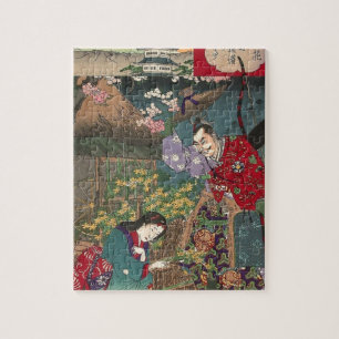 Puzzle Bel art japonais de samouraïs de geisha