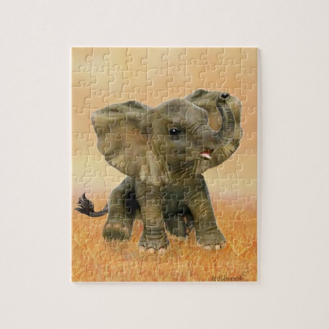 Puzzle Bel Éléphant de Babé d'Afrique (Vertical)
