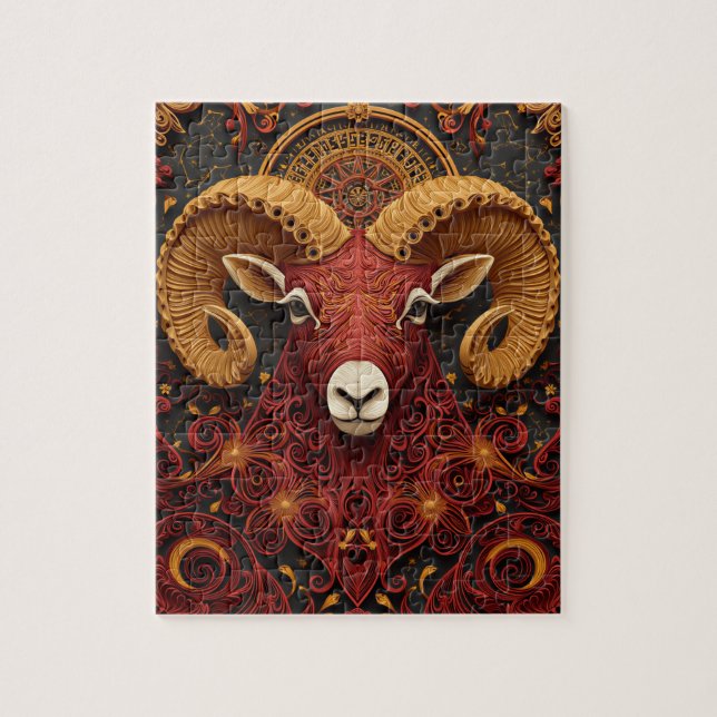 Puzzle Bélier Zodiaque Quilling Papier (Vertical)