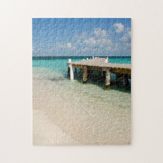 Puzzle Belize, mer des Caraïbes, Caye Goff. Une petite îl (Vertical)