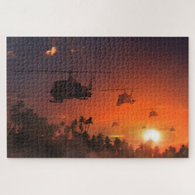 Puzzle Bell UH-1 Iroquois "Huey" - Militaire Iconique (Horizontal)